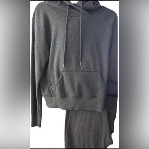 Victoria's Secret VSX Sport Heathered Charcoal Hoodie & Joggers Set